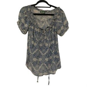Maude by Anthropology LIKE NEW boho peasant feminine ruffle blouse size M